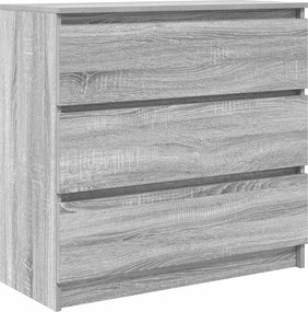 vidaXL szürke sonoma színű szerelt fa tálalószekrény 80x35x76 cm