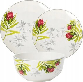 Porcelán étkészlet Florina Protea 18 db-os tányér szett 6 fő részére