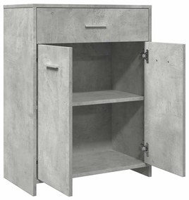 betonszürke szerelt fa fürdőszobaszekrény 60 x 33 x 80 cm