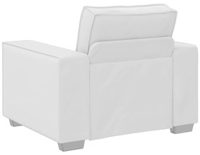 Fotel, Fehér, 59 cm, Műbőr