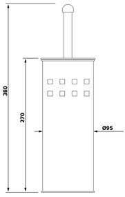 AQUALINE 04002W Simple line WC kefe hengeres, lyukakkal, fehér