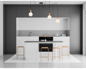 Csillár zsinóron MIROS 3xE27/60W/230V pók fekete/réz