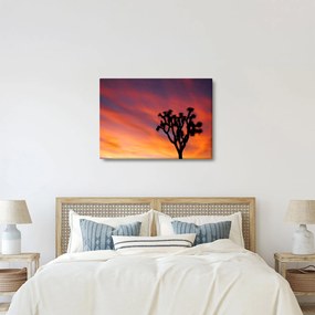 Naplemente egy fa sziluettje felett (70x50 cm)