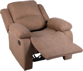 Állítható relaxáló fotel, barna szövet, ASKOY NEW