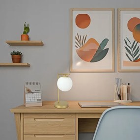 Asztali lámpa 1xE27/40W/230V arany/fehér