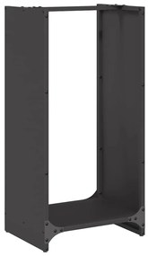 vidaXL fekete hidegen hengerelt acél tűzifatároló 40x30x80 cm