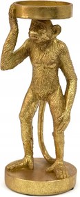 Gyertyatartó Arany Majom Gorilla 30cm Tealight