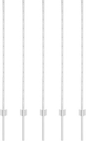 vidaXL Kerítésoszlop 5 pcs Ezüst 120 cm Acél