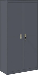 vidaXL Tárolószekrény Antracit 90 x 40 x 180 cm Acél