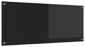 Konyhai Csempe Fekete 120x50x0.6 cm Edzett Üveg