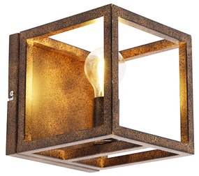 Ipari fali lámpa rozsdabarna - Cage