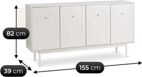Komód 155 cm méretben, kaszmir színben MARLEN