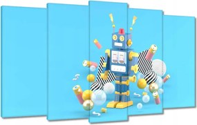 Vászonkép 100x60 Kék robot