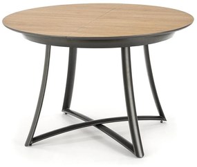 Asztal Houston 540Antracit, Arany tölgy, 76cm, Hosszabbíthatóság, Közepes sűrűségű farostlemez, Fém