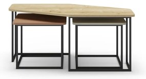 Dohányzóasztal szett 3 db-os 60x111,5 cm Zoya – Marckeric