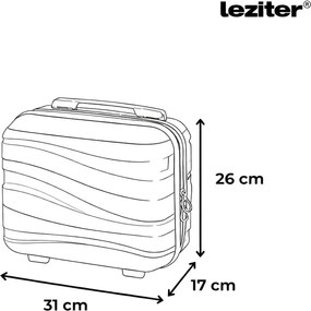 TraveLux Voyager III gurulós bőrönd szett szürke