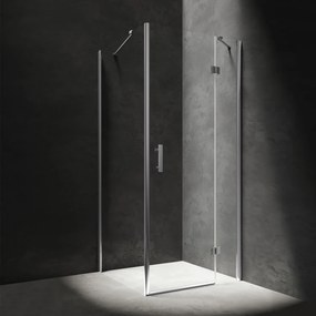 Omnires Manhattan zuhanykabin 100x80 cm négyszögletes króm fényes/átlátszó üveg MH8010CRTR
