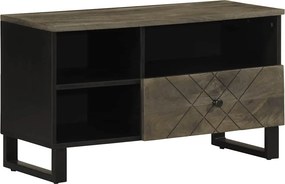 vidaXL fekete tömör mangófa TV-szekrény 80 x 33 x 46 cm