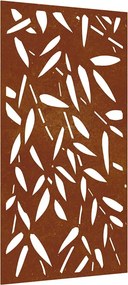 vidaXL bambuszlevél-mintás corten acél kerti faldísz 105 x 55 cm