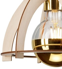 Felületre szerelhető csillár LANDO 1xE27/15W/230V bükkfa