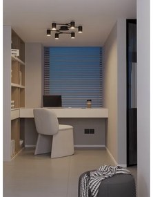 Redo 01-4048 - Spotlámpa WEBB 6xGU10/10W/230V fekete