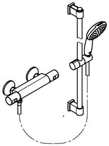 GROHE 345972431 -Termosztátos zuhanycsaptelep PRECISION START 12” 60 cm fekete