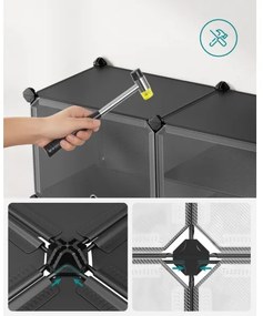 BOXIFY moduláris rekeszes polc, fekete