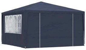 Kék rendezvénysátor oldalfalakkal 4 x 4 m 90 g/m²