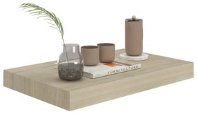 tölgyszínű MDF lebegő fali polc 40 x 23 x 3,8 cm