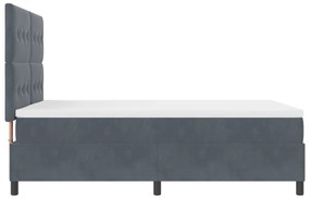 vidaXL Boxspring Ágy Matracokkal Sötétszürke 160x200 cm Bársony