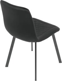 Étkezőszék, fekete, bársony szövet, DCL-973 BK4