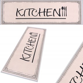 Konyhai Járólap Bézs 50X180 Vintage Konyhai Szőnyeg Gumis