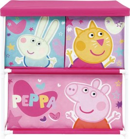 Peppa malac Friends játéktároló állvány 3 rekeszes 53x30x60 cm