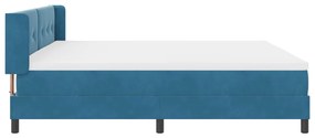 Box Rugóágy Matraccal Sötétkék 200x200 cm Bársonyos