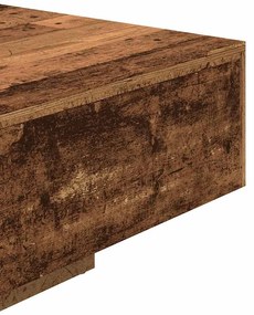 antik fa színű szerelt fa dohányzóasztal 85 x 55 x 31 cm