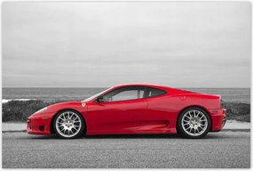 Poszterek 120x80 Piros Ferrarik a tengerparton