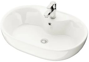 BATH DELUXE 06-060-08-11-00 - Munkalapra helyezhető mosdó TROMSO 59,5x41 cm kerámia/fehér