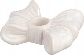 Kerámia Gyertyatartó Masnis Fehér 9X10,5X4 CM Beltéri