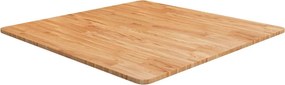 vidaXL világosbarna kezelt tömör tölgyfa négyzet asztallap 80x80x1,5cm
