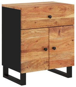 Tömör akácfa és szerelt fa éjjeliszekrény 50 x 33 x 60 cm