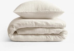 Goldea muszlin ágyneműhuzat – természetes 240 x 220 és 2db 70 x 90 cm