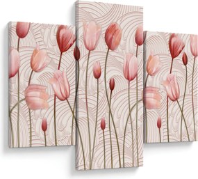 Kép - rózsaszín tulipán (90x60 cm)