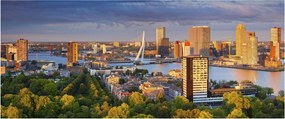 Kép - panoráma Rotterdam, Hollandia (120x50 cm)