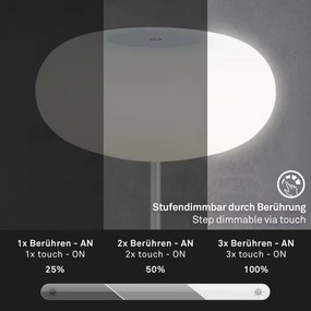 Brilo - Dimmelhető, tölthető kültéri asztali lámpa OLANA LED/3W/5V IP44