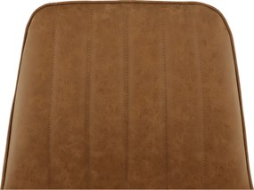 Szék, ekobőr barna camel/fekete, HAZAL