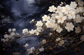 Poszter 86,4x56,8cm Fehér virágok a kertben