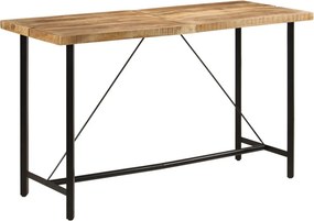 vidaXL tömör mangófa és vas bárasztal 180 x 70 x 107 cm