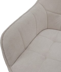 Design fotel, bézs/fekete, MARKEN