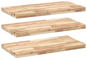 3 db kezeletlen tömör akácfa függőpolc 100 x 40 x 4 cm