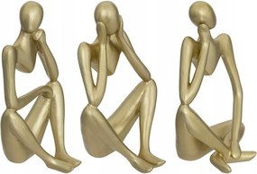 3 db-os dekorációs figura szett Női arany